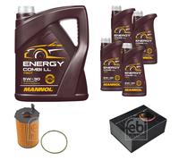 Febi Controllo Set 9L mannol Energy Combi Ll 5W-30 per Porsche Macan 95B