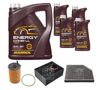 FEBI Controllo Set 9L MANNOL Energy Combi LL 5W-30 Per Porsche Macan 95B