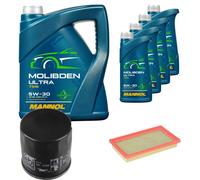 FEBI Controllo Set 9L MANNOL MOLIBDEN ULTRA 5W-30 Per Nissan Note 1.6 NV200