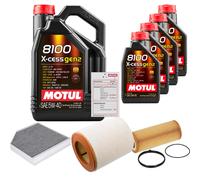 FEBI Controllo Set 9L MOTUL 8100 X-CESS 5W-40 Per Audi A6 2.8 FSI