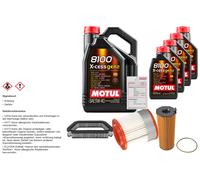 Febi Controllo Set 9L Motul 8100 x-Cess 5W-40 per Audi A8 3.0 Tdi