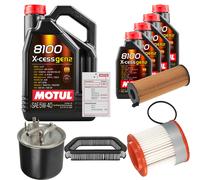 FEBI Controllo Set 9L MOTUL 8100 X-CESS 5W-40 Per Audi A8 3.0 TDI Quattro
