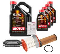 FEBI Controllo Set 9L MOTUL 8100 X-CESS 5W-40 Per Audi A8 3.0 TDI Quattro