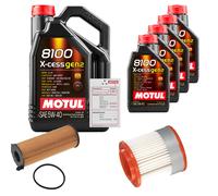 FEBI Controllo Set 9L MOTUL 8100 X-CESS 5W-40 Per Audi A8 3.0 TDI Quattro