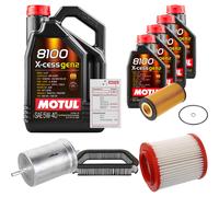 FEBI Controllo Set 9L MOTUL 8100 X-CESS 5W-40 Per Audi A8 4.2 Quattro 3.7