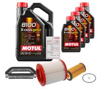 FEBI Controllo Set 9L MOTUL 8100 X-CESS 5W-40 Per Audi A8 4.2 Quattro 3.7