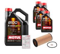 FEBI Controllo Set 9L MOTUL 8100 X-CESS 5W-40 Per BMW 5er Touring 525d 530d
