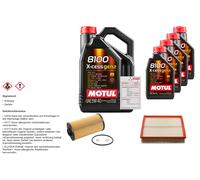 Febi Controllo Set 9L Motul 8100 x-Cess 5W-40 per BMW 7er 740i Il 735i 5er