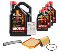 FEBI Controllo Set 9L MOTUL 8100 X-CESS 5W-40 Per BMW X3 2.5 Si xDrive25i