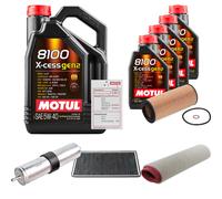 FEBI Controllo Set 9L MOTUL 8100 X-CESS 5W-40 Per BMW X5 3.0d