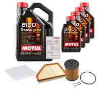 FEBI Controllo Set 9L MOTUL 8100 X-CESS 5W-40 Per BMW X5 4.8I XDRIVE
