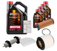 FEBI Controllo Set 9L MOTUL 8100 X-CLEAN 0W-30 Per Audi A4 Avant 3.0 TDI