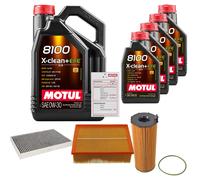 FEBI Controllo Set 9L MOTUL 8100 X-CLEAN 0W-30 Per Audi A4 Cabriolet 3.0 TDI