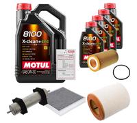 FEBI Controllo Set 9L MOTUL 8100 X-CLEAN 0W-30 Per Audi A6 Allroad 3.0 TDI