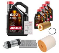 FEBI Controllo Set 9L MOTUL 8100 X-CLEAN 0W-30 Per Audi A6 Avant 3.0 50 TDI