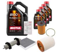 FEBI Controllo Set 9L MOTUL 8100 X-CLEAN 0W-30 Per Audi A6 Avant 3.0 TDI
