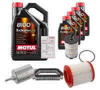 FEBI Controllo Set 9L MOTUL 8100 X-CLEAN 0W-30 Per Audi A8 4.2 FSI Quattro