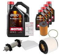 FEBI Controllo Set 9L MOTUL 8100 X-CLEAN 0W-30 Per Audi Q5 3.0 TDI QUATTRO