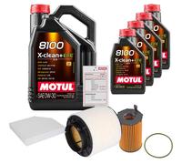 FEBI Controllo Set 9L MOTUL 8100 X-CLEAN 0W-30 Per Audi Q5 3.0 TDI QUATTRO