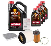 FEBI Controllo Set 9L MOTUL 8100 X-CLEAN 0W-30 Per Audi Q5 3.0 TDI QUATTRO