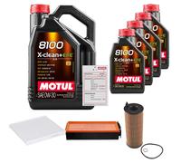 FEBI Controllo Set 9L MOTUL 8100 X-CLEAN 0W-30 Per BMW X6 M50D