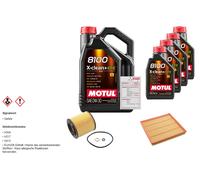 FEBI Controllo Set 9L MOTUL 8100 X-CLEAN 0W-30 Per BMW X6 XDRIVE35I