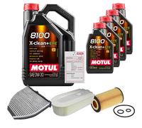 FEBI Controllo Set 9L MOTUL 8100 X-CLEAN 0W-30 Per Mercedes-Benz C-Klasse