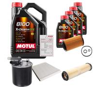 FEBI Controllo set 9L MOTUL 8100 X-CLEAN 0W-30 per Mercedes-Benz classe E