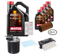 FEBI Controllo Set 9L MOTUL 8100 X-CLEAN 0W-30 Per Mercedes-Benz E-Klasse