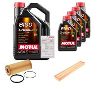 FEBI Controllo Set 9L MOTUL 8100 X-CLEAN 0W-30 Per Porsche Panamera 3.0 S