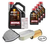 FEBI Controllo Set 9L MOTUL 8100 X-CLEAN EFE 5W-30 Per Mercedes-Benz C-Klasse