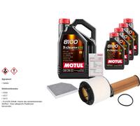 Febi Controllo Set 9L Motul 8100 x-Pulire 0W-30 per Audi A4 Avant 3.0