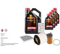 Febi Controllo Set 9L Motul 8100 x-Pulire 0W-30 per . Audi Q5 3.0 Tdi