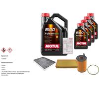 Febi Controllo Set 9L Motul 8100 x-Pulire 0W-30 per Audi Q7 3.0 Tdi di Quattro