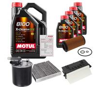 Febi Controllo Set 9L Motul 8100 x-Pulire 0W-30 per Di