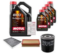 Febi Controllo Set 9L Motul 8100 x-Pulire 0W-30 per VW Di California T5