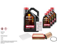 Febi Controllo Set 9L Motul 8100 x-Pulire 0W-30 per VW Passat Variant 2.3