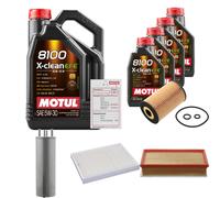 Febi Controllo Set 9L Motul 8100 x-Pulire Efe 5W-30 per VW Multivan A V 2.0