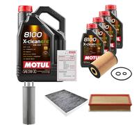 Febi Controllo Set 9L Motul 8100 x-Pulire Efe 5W-30 per VW Multivan V. 2.0