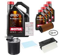 FEBI Controllo set 9L9L MOTUL 8100 X-PULIRE 0W-30 per Mercedes-Benz classe E