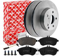 Febi Dischi Ø288mm + Pastiglie Wk Frontale per Mercedes W204 C180 C200