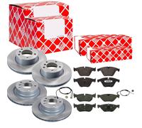 FEBI Dischi freno anteriore ventilato+posteriore + pastiglie freno per