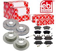 FEBI Dischi freno anteriore ventilato+posteriore + pastiglie freno per