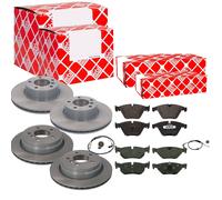 FEBI Dischi freno anteriore ventilato+posteriore + pastiglie freno per