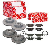 FEBI Dischi freno anteriore ventilato+posteriore + pastiglie freno per