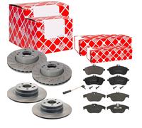 FEBI Dischi freno anteriore ventilato+posteriore + pastiglie freno per