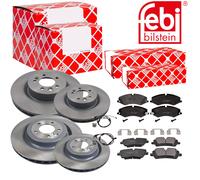 Febi Dischi Freno Anteriori Ventilati + Posteriore + Freni per Land Rover Range
