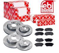 Febi Dischi Freno Anteriori Ventilati + Posteriore + Freni per Nissan x-Trail
