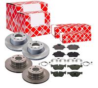 Febi Dischi Freno Anteriori Ventilati+Posteriore+Pastiglie Freno per BMW 1er