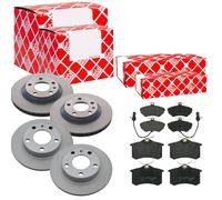 Febi Dischi Freno Anteriori Ventilati+Posteriore+Pastiglie per Audi A4 8EC B7